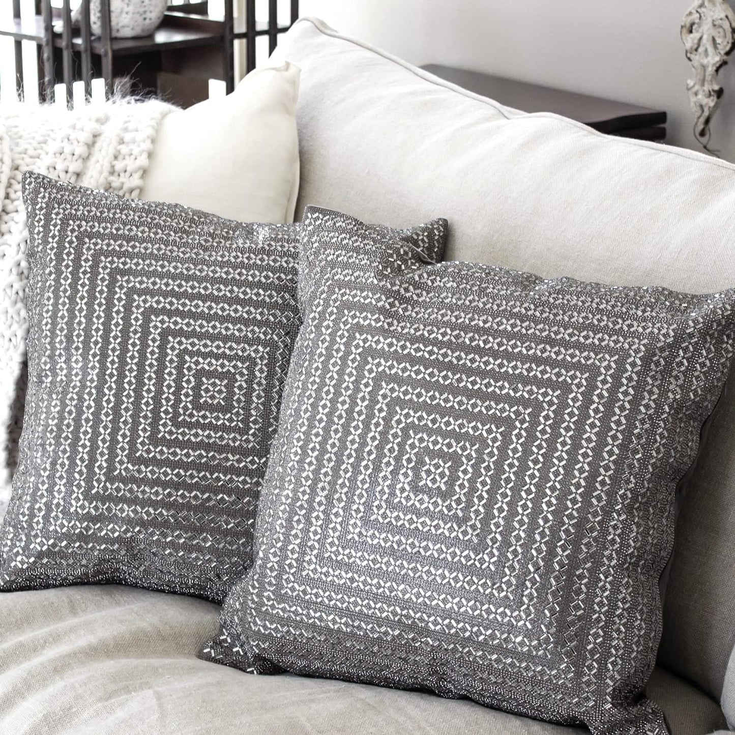 Madison Avenue Rhinestone Pillow