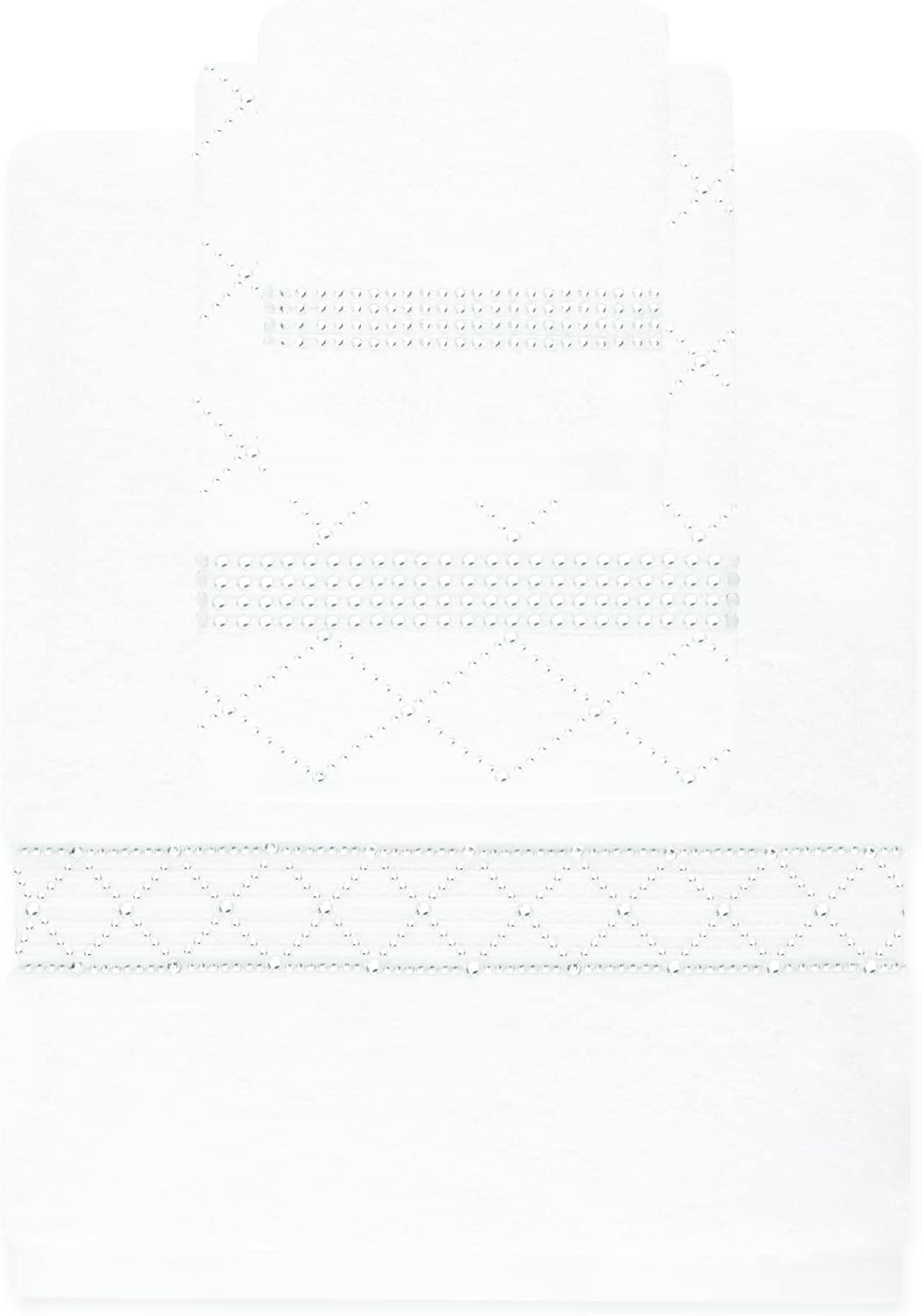 Rhinestone 3 Piece Towel Set with X