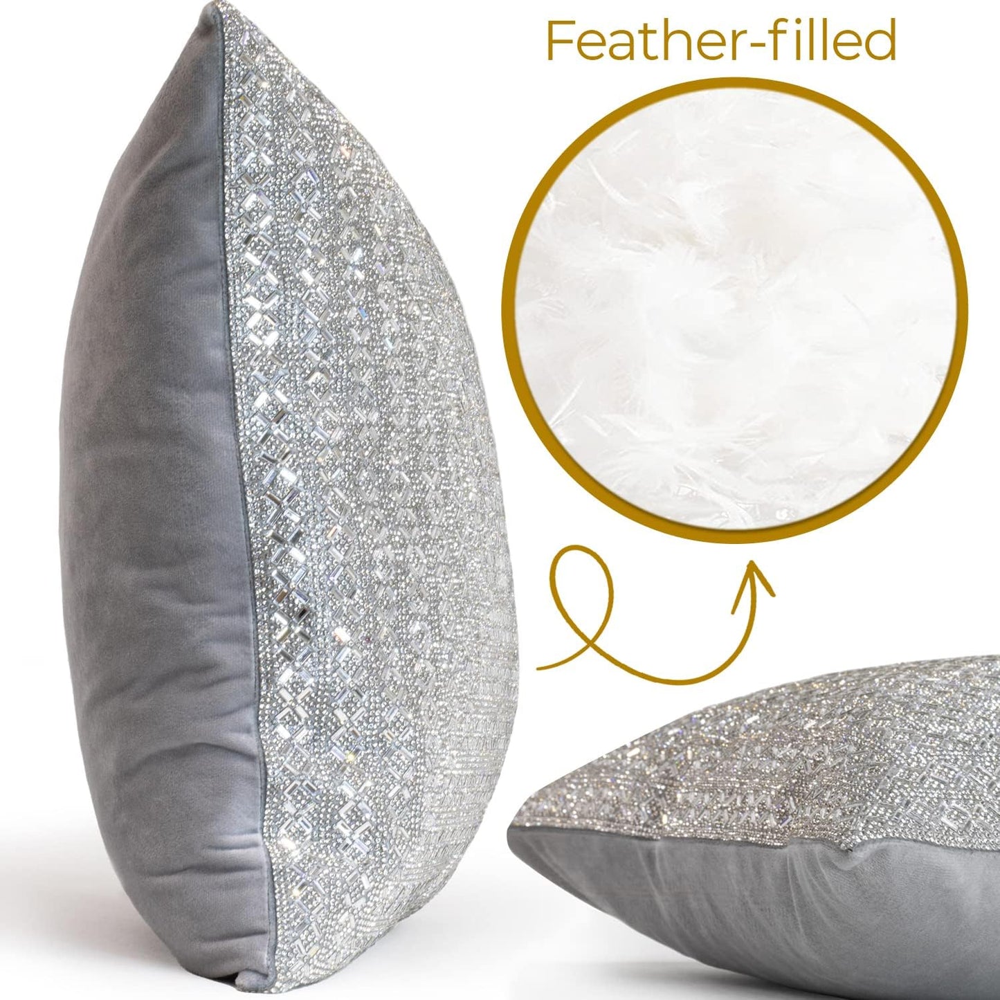 Madison Avenue Rhinestone Pillow