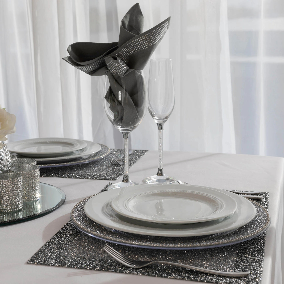 Luminous Rhinestone Border Placemat