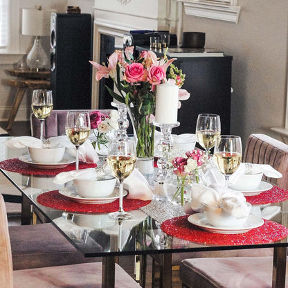 Luminous Round Rhinestone Placemat