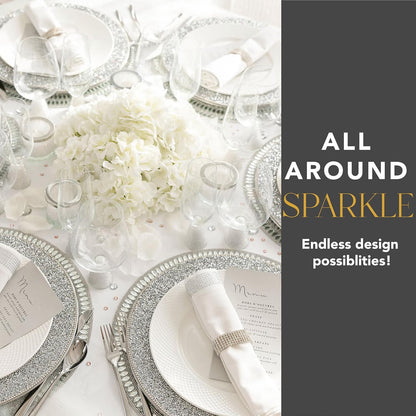 Luminous Rhinestone Charger Plate