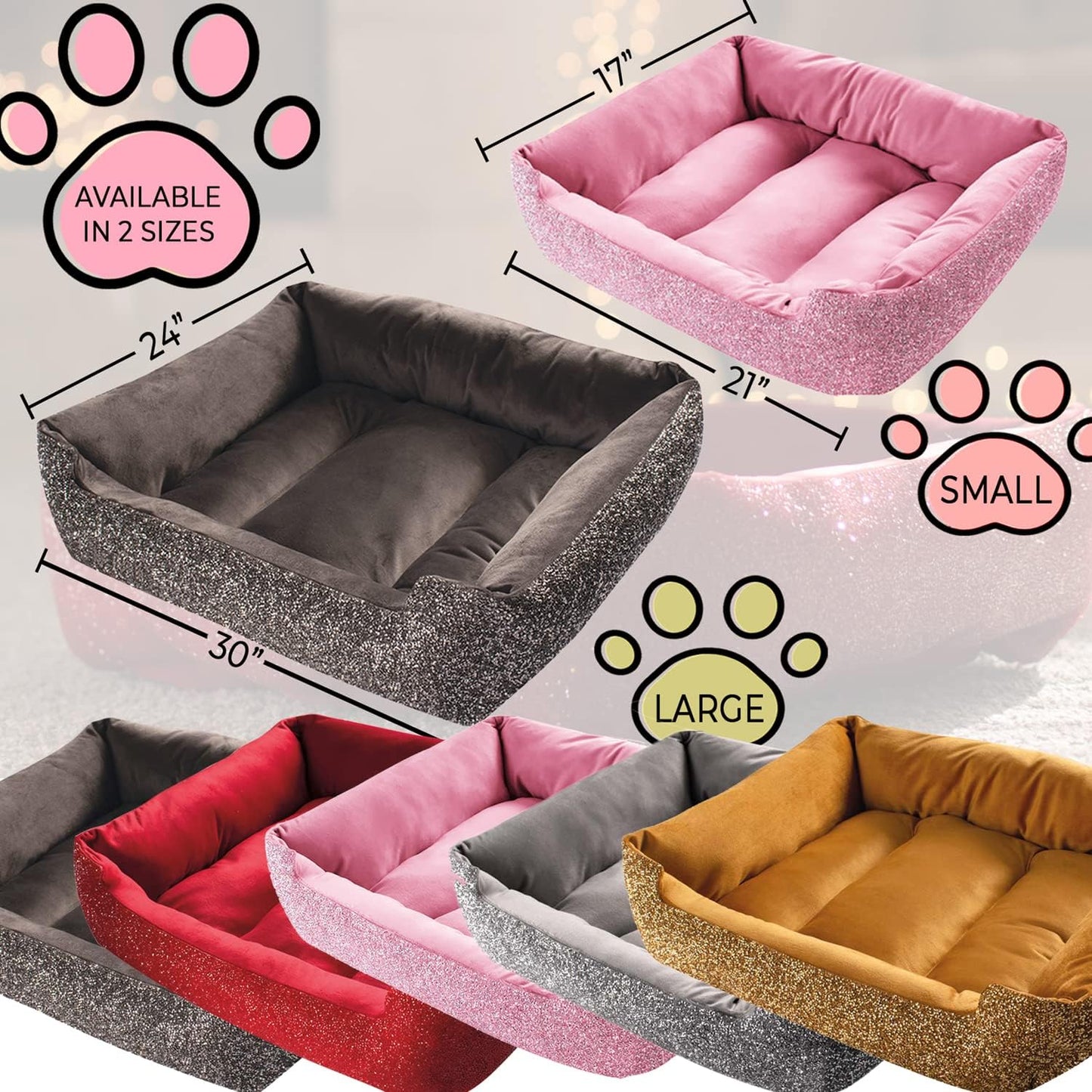 Rhinestone Dog Bed
