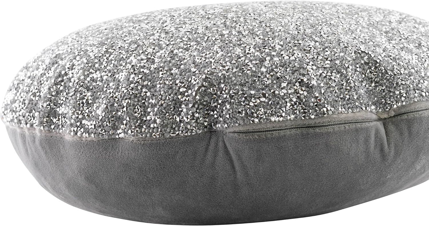 Luminous Rhinestone Allover Round Pillow