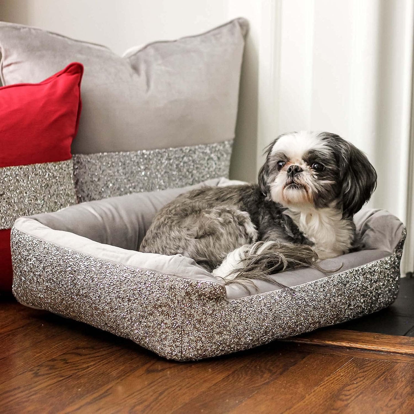Rhinestone Dog Bed