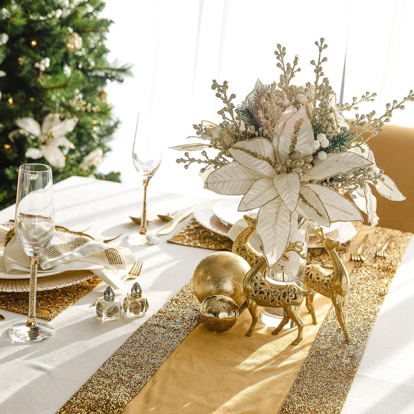 Luminous Rhinestone Border Table Runner