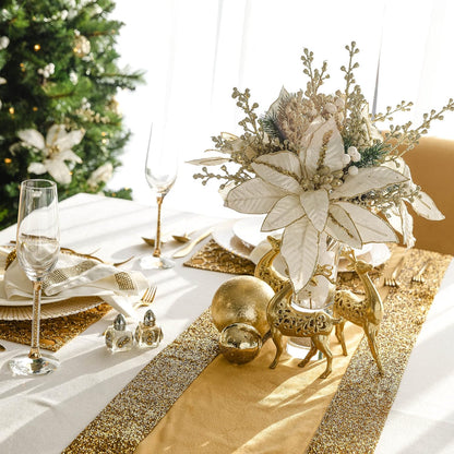 Luminous Rhinestone Border Table Runner