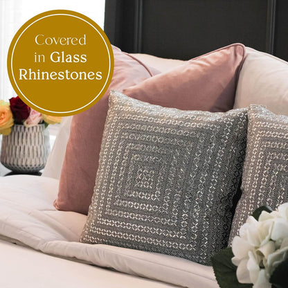 Madison Avenue Rhinestone Pillow