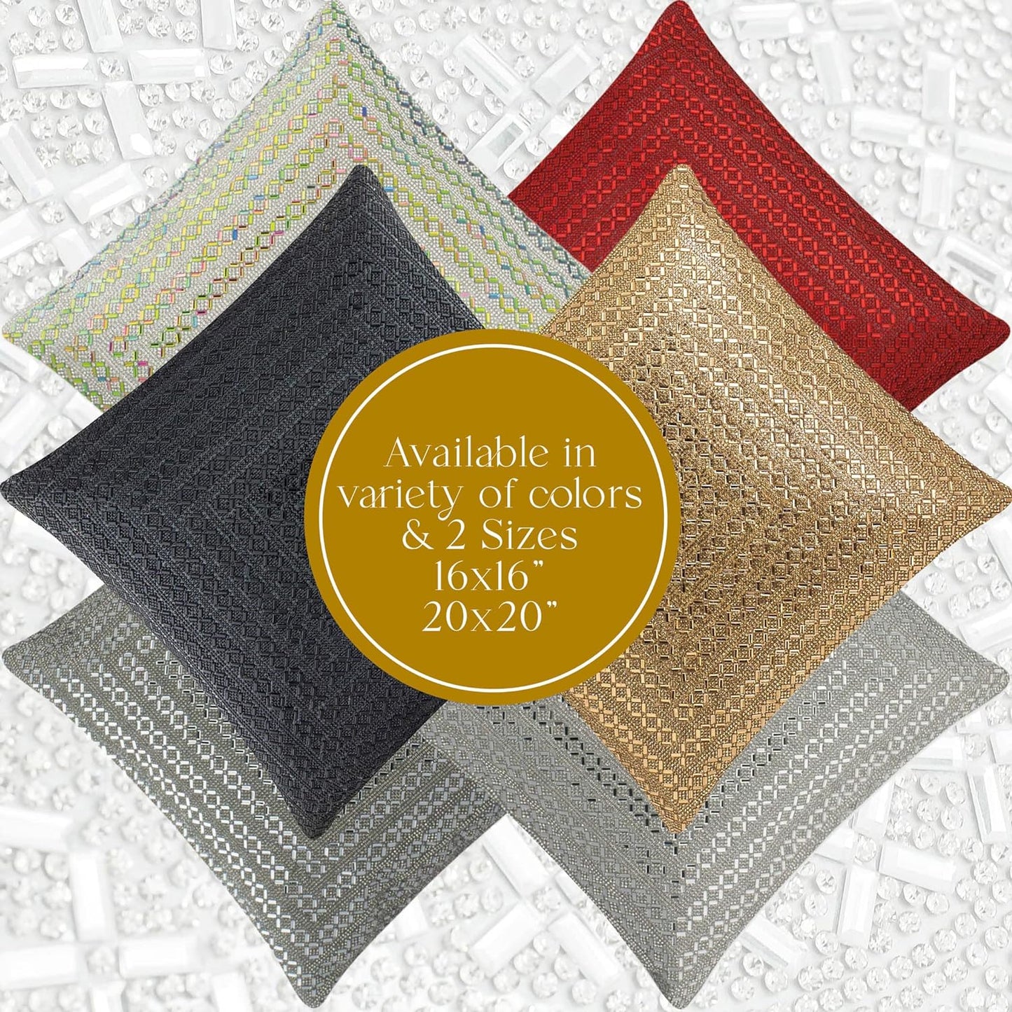 Madison Avenue Rhinestone Pillow