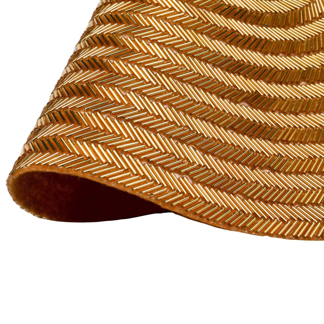 Gilded Round Beaded Placemat